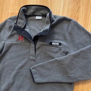 Miami of Ohio RedHawks Snap Pullover Columbia Fleece- Women’s XL